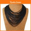 Inspired Multi Boho Layer Leather Rope Necklace For Street Vintage Outfits Style