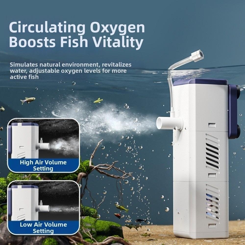 4-in-1 Filter Fish Tank Filter Pump Circulation Aeration Aquarium Air Pump  Freshwater Aquarium