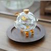 Cute Transparent Piggy Bank Glass Ornaments Golden Bean Storage, Animal Pig Money Saving Box Coin Box To Help Budget And Save