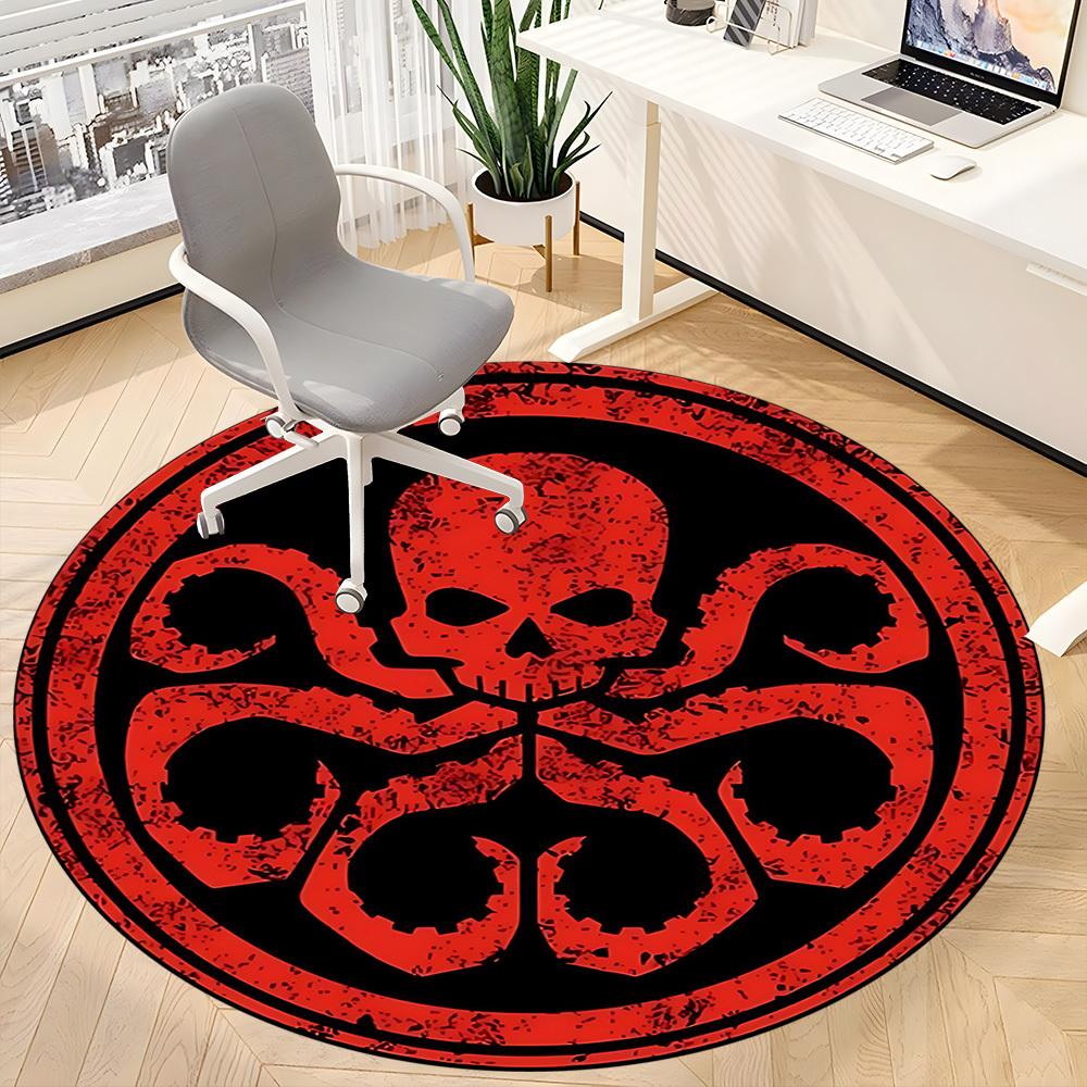 1pc Hydra Symbol Office Round Area Rug, Indoor Mat Suitable For Office, Under Office Chairs Bedroom Living Room Home Decor, Room Deco 075