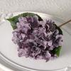 Wedding Garden 45CM Artificial Hydrangea Colorful With Leaves Fake Silk Flowers Realistic Blue Flower Bouquet