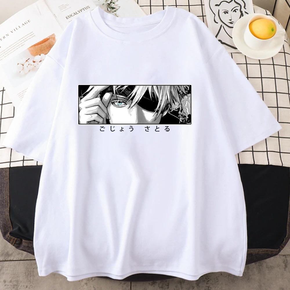 Nové letní anime tričko Gojo Satoru s potiskem Streetwear Unisex módní tričko