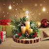 Christmas Candle Holder Christmas Centerpieces - 2D Flat Acrylic Desktop Ornament, Wall Decor Art, Four Seasons Decoration