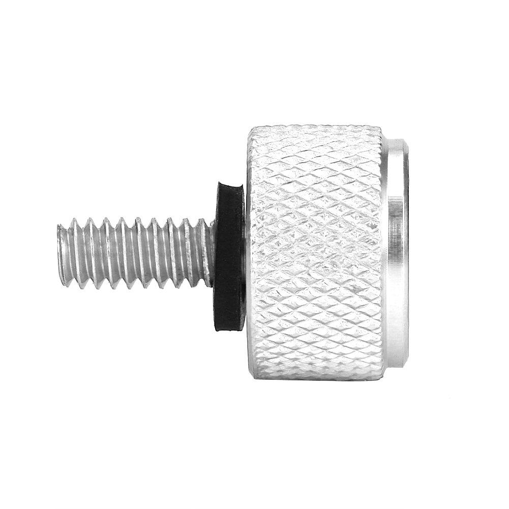 Harley Seat Bolt-Qiilu Seat Protective Mounting Mount Bolt Screw Cap for Harley Davidson 1996 & Late (Silver)