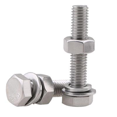 304 Stainless Steel Hex Bolt Fastener Set