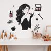 Adesivi Murali Autoadesivi Silhouette di Donna Creativa per Trucco per Dressing Room Camera da Letto Decorazioni per la Casa