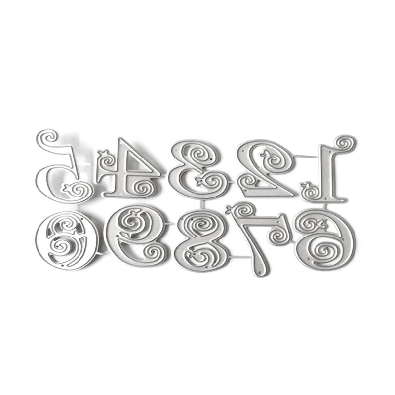 

Number Die Cut Scrapbooking Cutting Dies Templates For Scrapbooking Packaging Photo Album Decoration 1