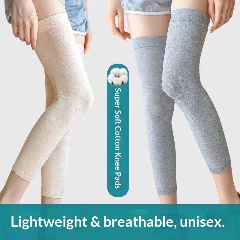 Four Seasons Pure Color Cotton Sports Knitted Breathable Thin Warm Cold-Proof Knee Pads Leg Guards for Elderly Factory