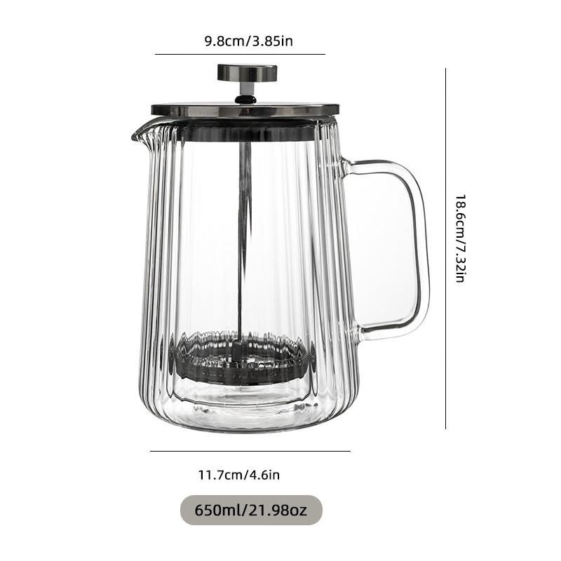 Zhi Shi Doppelwandige Glas French Press Kaffeebereiter