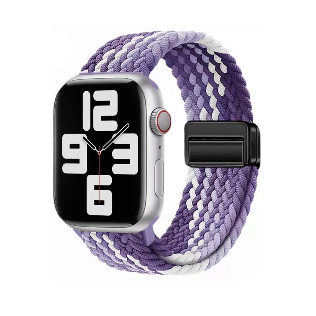 Nylon Braided Band Strap Compatible For Apple Watch S10 46mm 44mm 40mm 45mm 49mm 41mm 38mm iWatch Series Se 10 7 3 5 6 8 9 Ultra