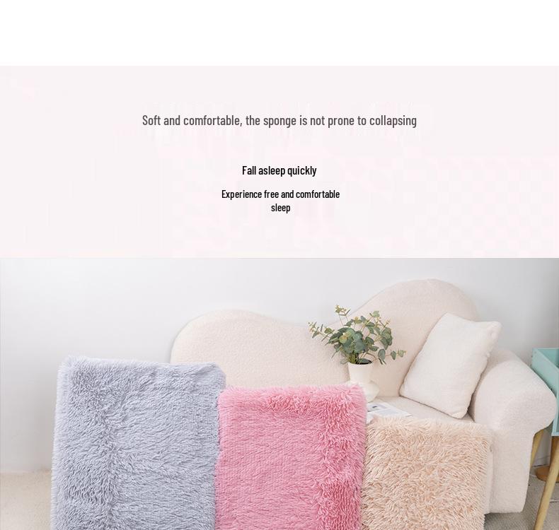 Plush Waterproof Pet Mattress: Warm, Removable, Washable Mat for Dogs & Cats