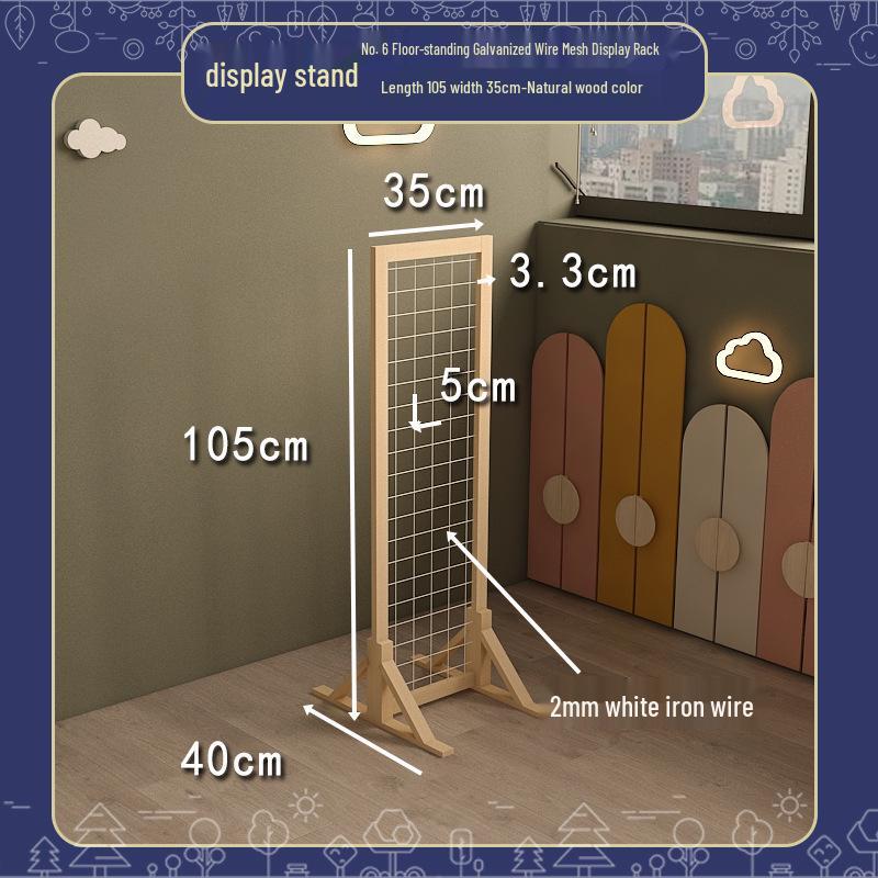 Handmade Display Shelf: Grid Photo Frame & Plant Rack for Kindergarten & Crafts