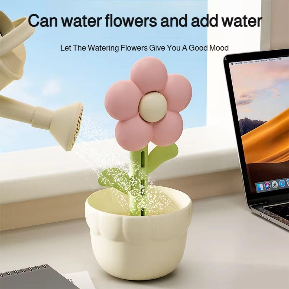 Dekoratives Nachtlicht 300ML Desktop-Luftbefeuchter Diffusor Blume Luftbefeuchter Haushalt Schlafzimmer