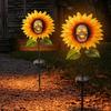 Solar Garden Lights Outdoor Waterproof Stake Light, Gothic Skull And Sunflower Statue Lamp, Durable Decorative for Flower Beds LED Landscape