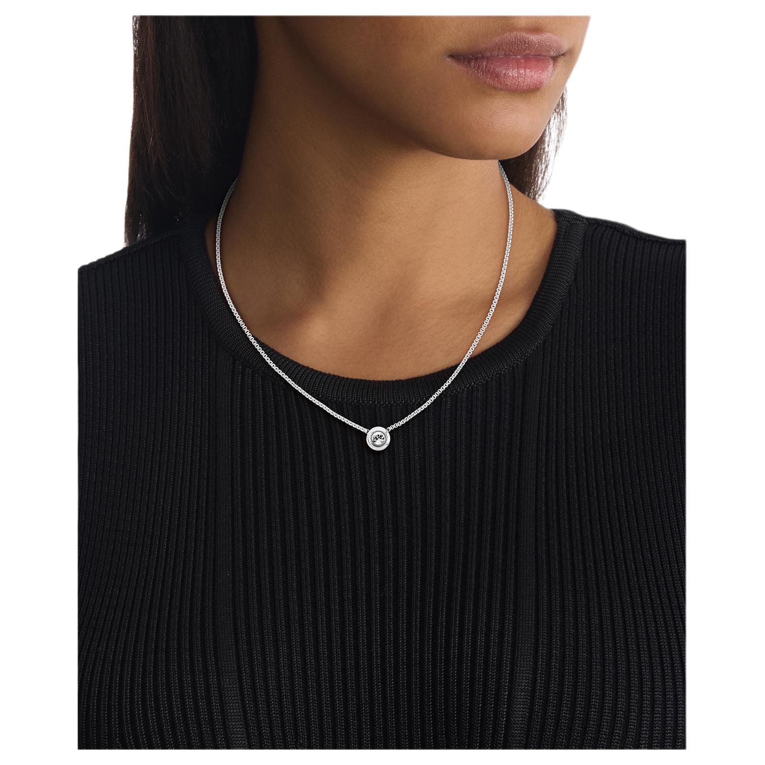 

Calvin Klein Fashion Series Minimalist Elegant Stainless Steel Necklace Unisex necklace 35000769 F,Crystal Necklace