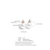 Yhpup Stainless Steel Zircon Simulated Pearls Round Korean Daily Stud Earrings Waterproof Fashion Exquisite Chic Women Jewelry