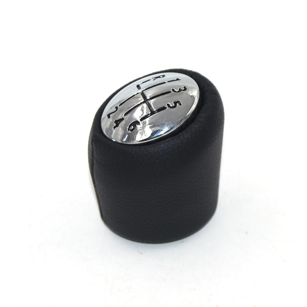 6 Speed Chrome Cap Black Character For Renault Laguna II 2 Mk2 2001-2007 Car Leather Gear Shift Knob Lever Stick Handball