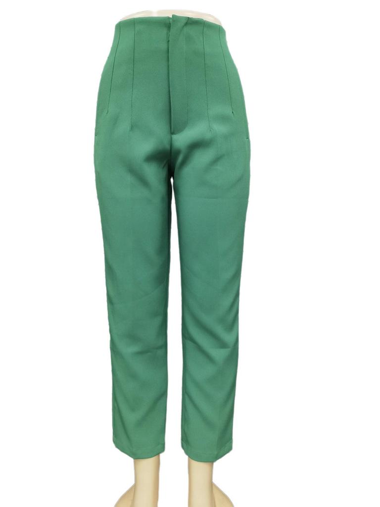 Women's Slim Fit Ruched Straight-Leg Formal Pants