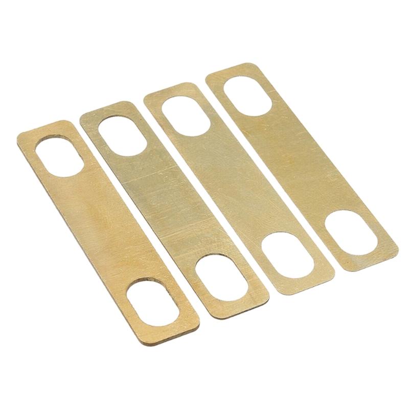 Guitar Neck Shims Brass Shims for Guitar and Bass Screwed Neck Repair,4 Pieces