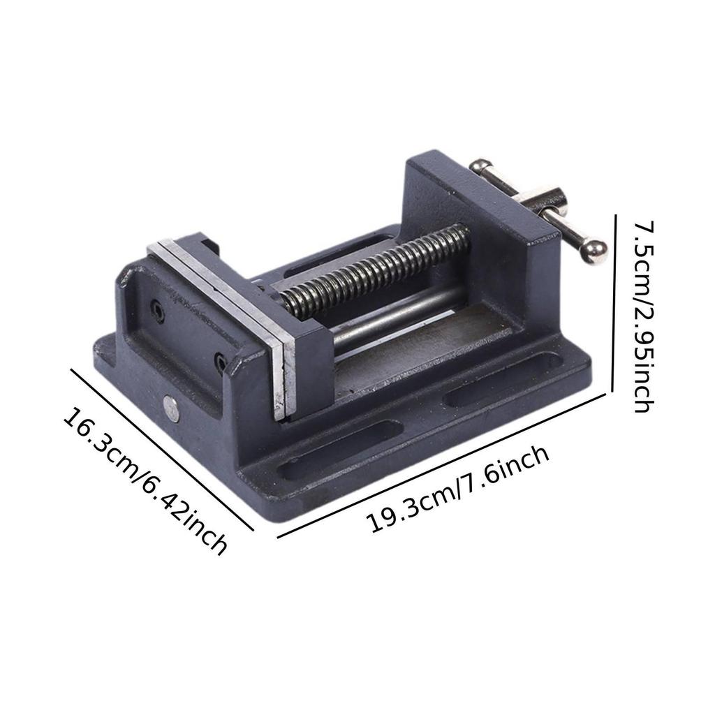 Milling Machine Vise Precision Bench Clamp Flat Nose Pliers Drill Cast Iron Rod Guide
