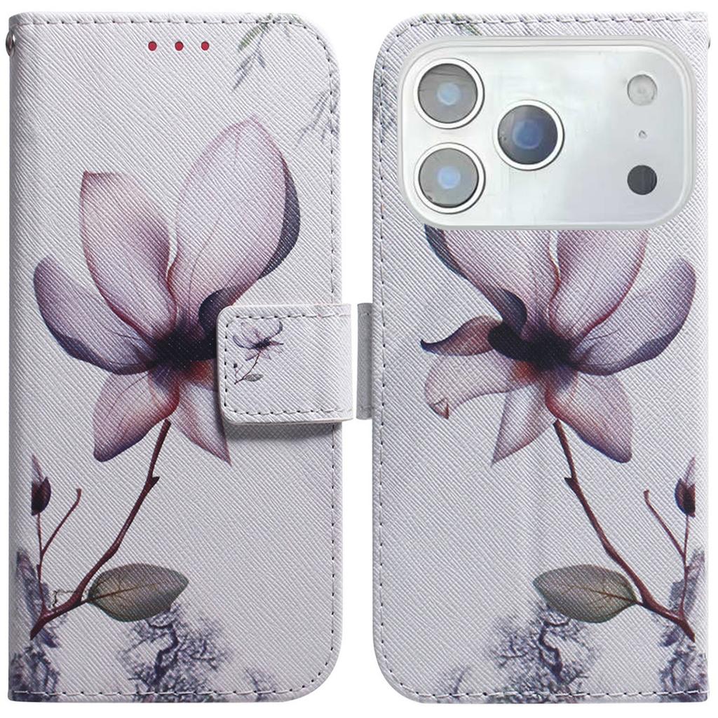 Dla iPhone 17 Pro Max Etui Portfelowe Wzór Drukowany Skórzany Pokrowiec na Telefon