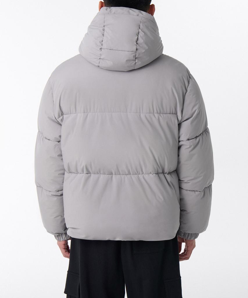 Musinsa Standard Daily Puffer Hooded Short Padded Jacket [Light Grey]