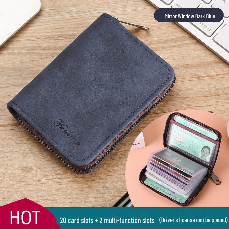 

Изысканный компактный держатель для карт: Ультратонкий дизайн с несколькими отделениями для мужчин и женщин, идеальный вариант для водительских прав и хранения большого объема информации.