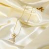  Fashion White Shell Pearl Pendant Necklace 18K Gold Plated Women's Jewelry Waterproof Hypoallergenic