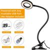 Flexible LED Vertical Lighting Desk Lamp Desktop Work Writing Lamp Bedroom Adjustable Clamping Bed Light Writing Reading Lamp