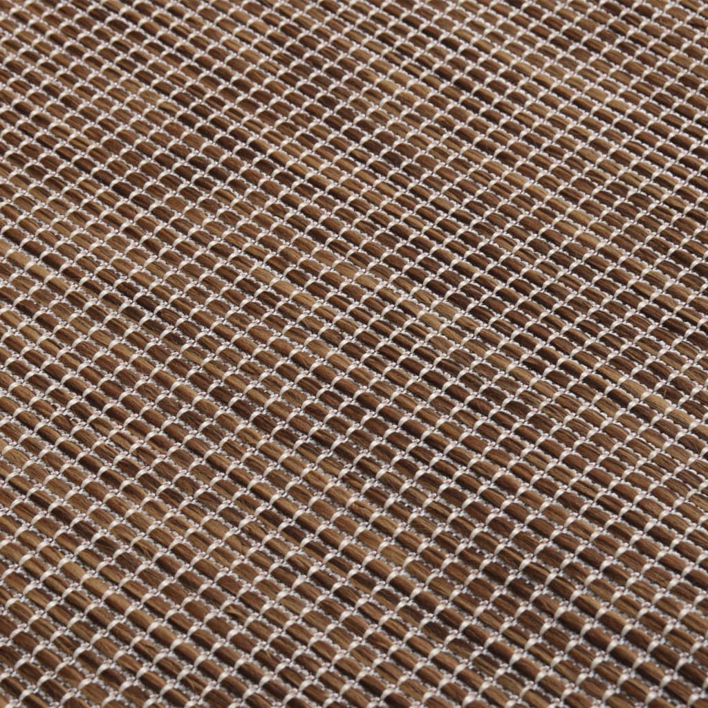 Flatweave Outdoor Rug, 200X280 Cm, Brown
