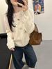 Women's Winter Mori Style Embroidered Knit Sweater - Loose, Age-Reducing, Soft & Fresh
