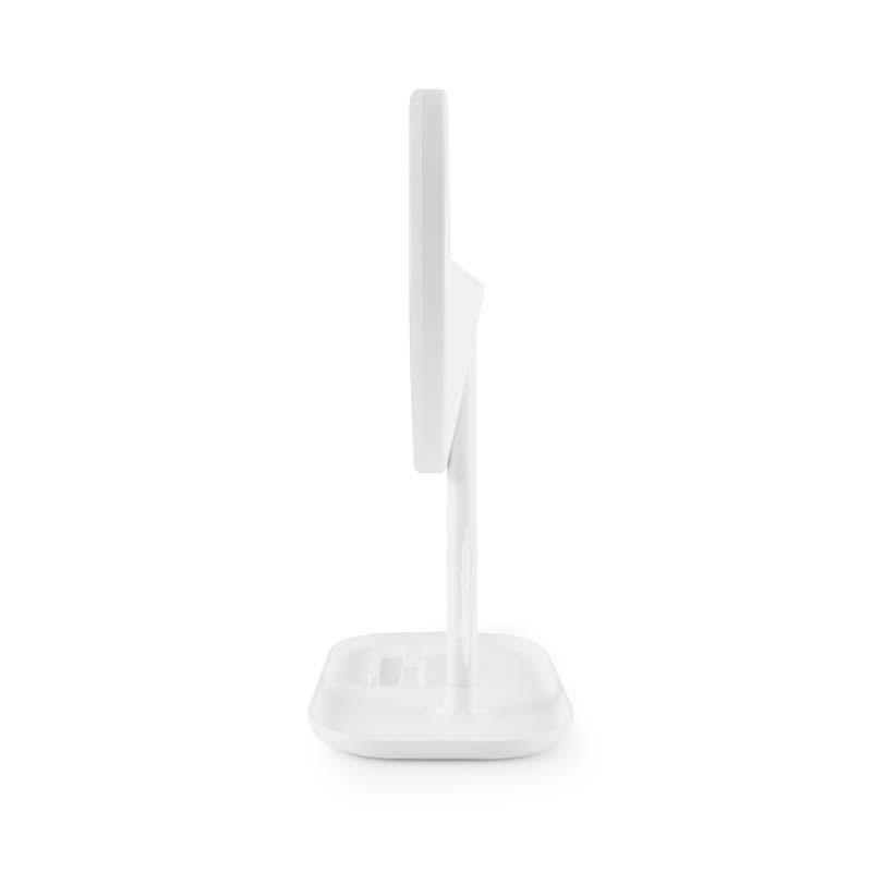 Miroir De Table Blanc Avec Led Et Porte-bijoux Rechargeable Mizo De Yoghi