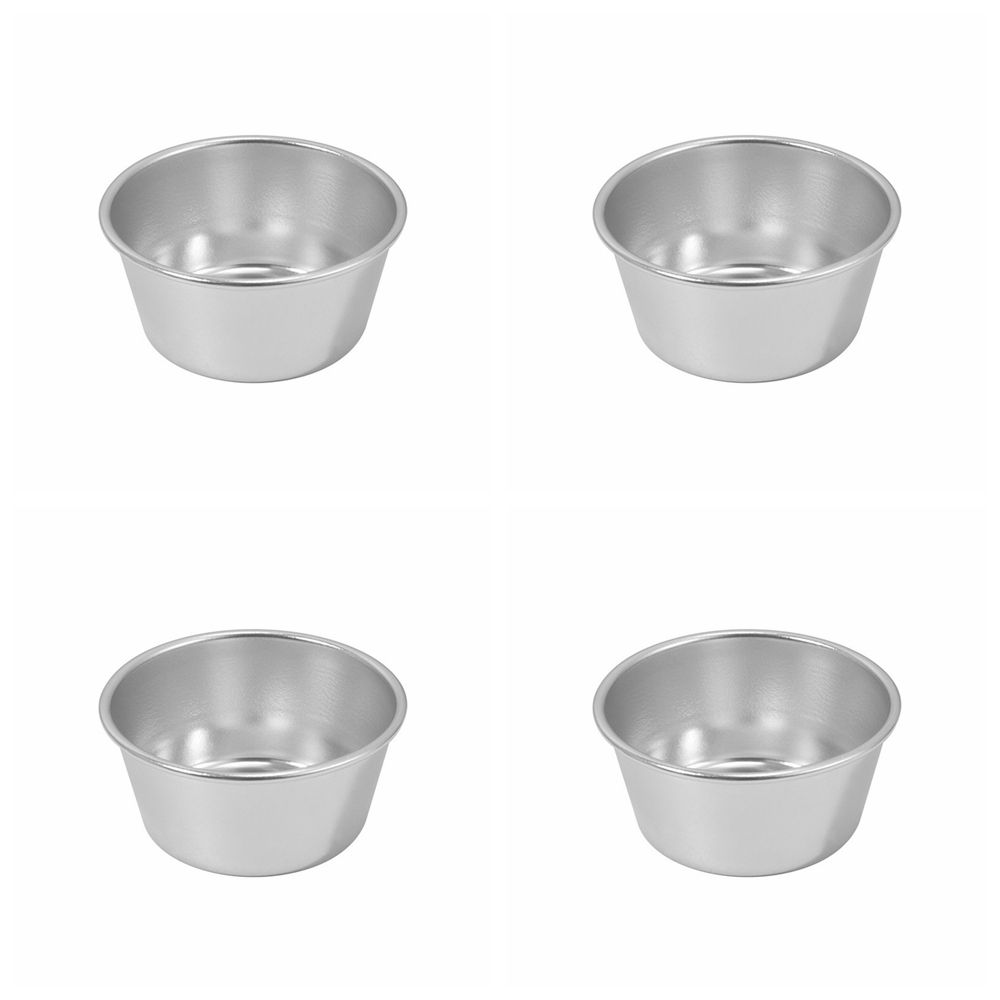 4Pcs Aluminum Zinc Zinc Alloy Individual Bakeware Tumblers Baking Tool Pudding Mould Egg Tart Mold Muffin Cup