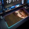 AI women Mouse Pad RGB Gaming Mousepad Big LED Pad PC Desk Mat Luminous Mouse Pad Large Keyboard Mats Table Rug With Backlit