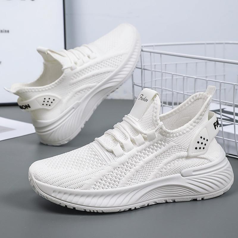 Women's Summer Slip-On White Sport Shoes, Soft Soles, Air Cushion, Non-Tiring Casual Footwear