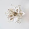 Realistic Glitter Christmas Poinsettia Velvet Christmas Tree Ornaments  Home Decor