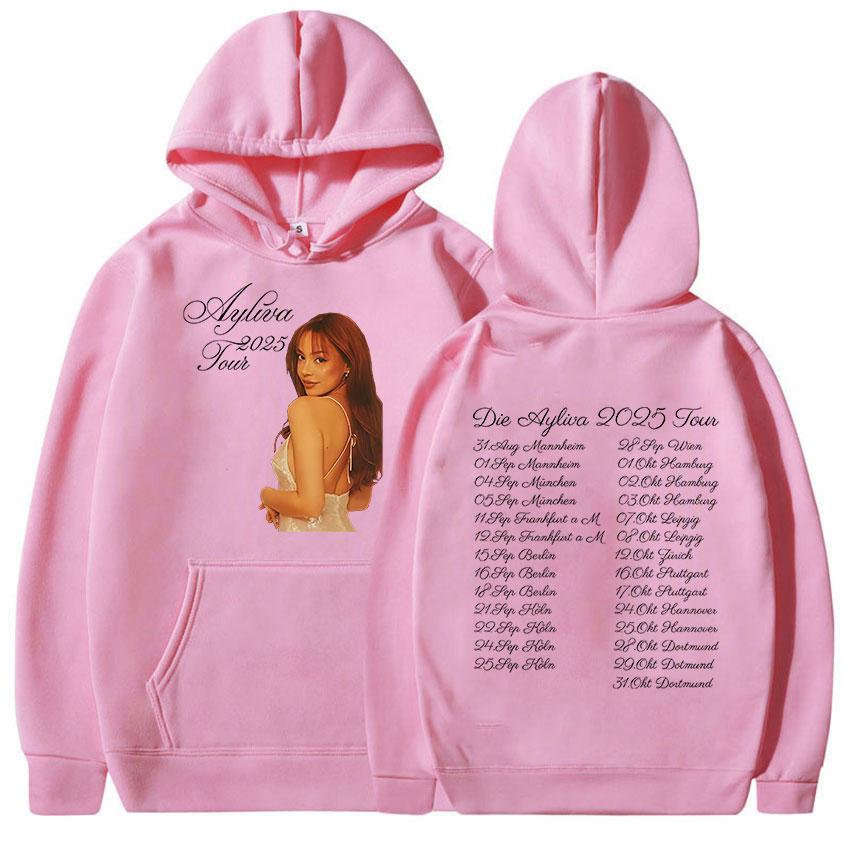 Die Ayliva Tour 2025 Print Hoodie Men Women Casual Fleece Fashion Clothing Sweatshirt Retro Long Sleeve Pullover Hoody Fans Gift