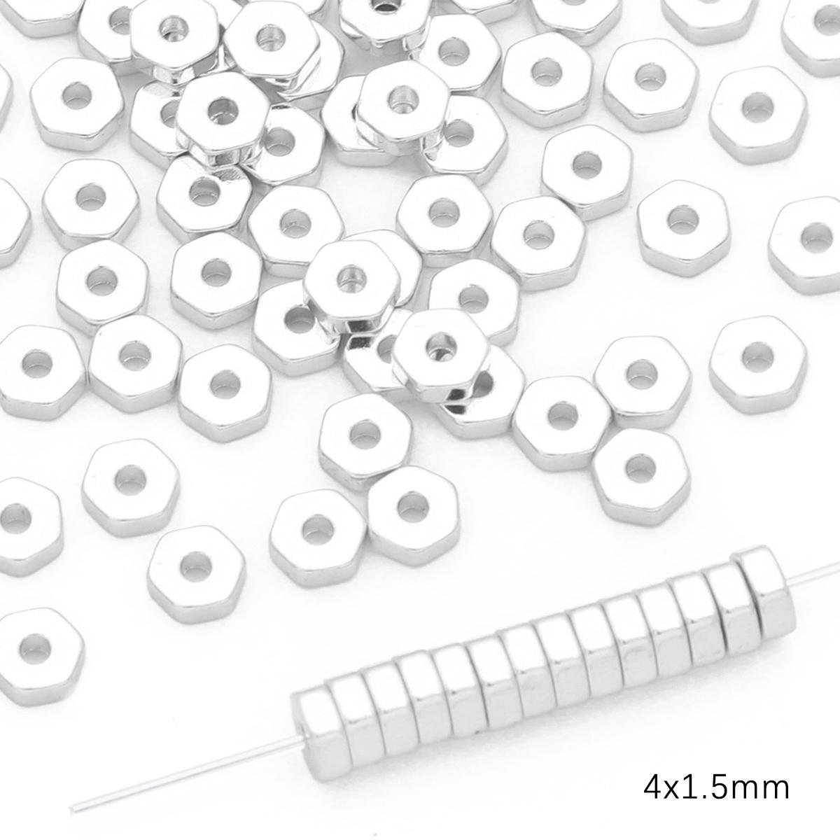 

10 шт. медные бусины-разделители, подвески для изготовления ожерелья, браслета, ювелирных изделий своими руками 4x1.5mm