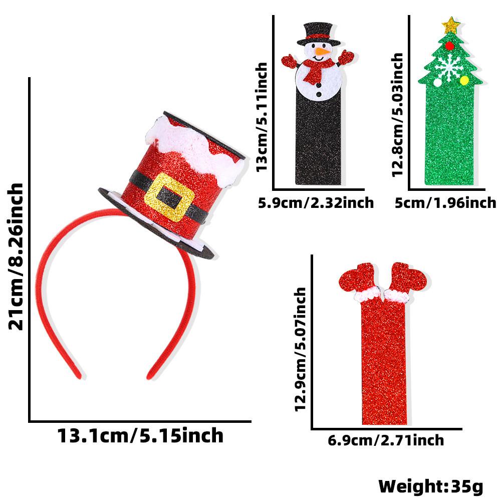 Playful Green Red Silver Christmas Headbands For Kids With Fun Replacement Tags Included