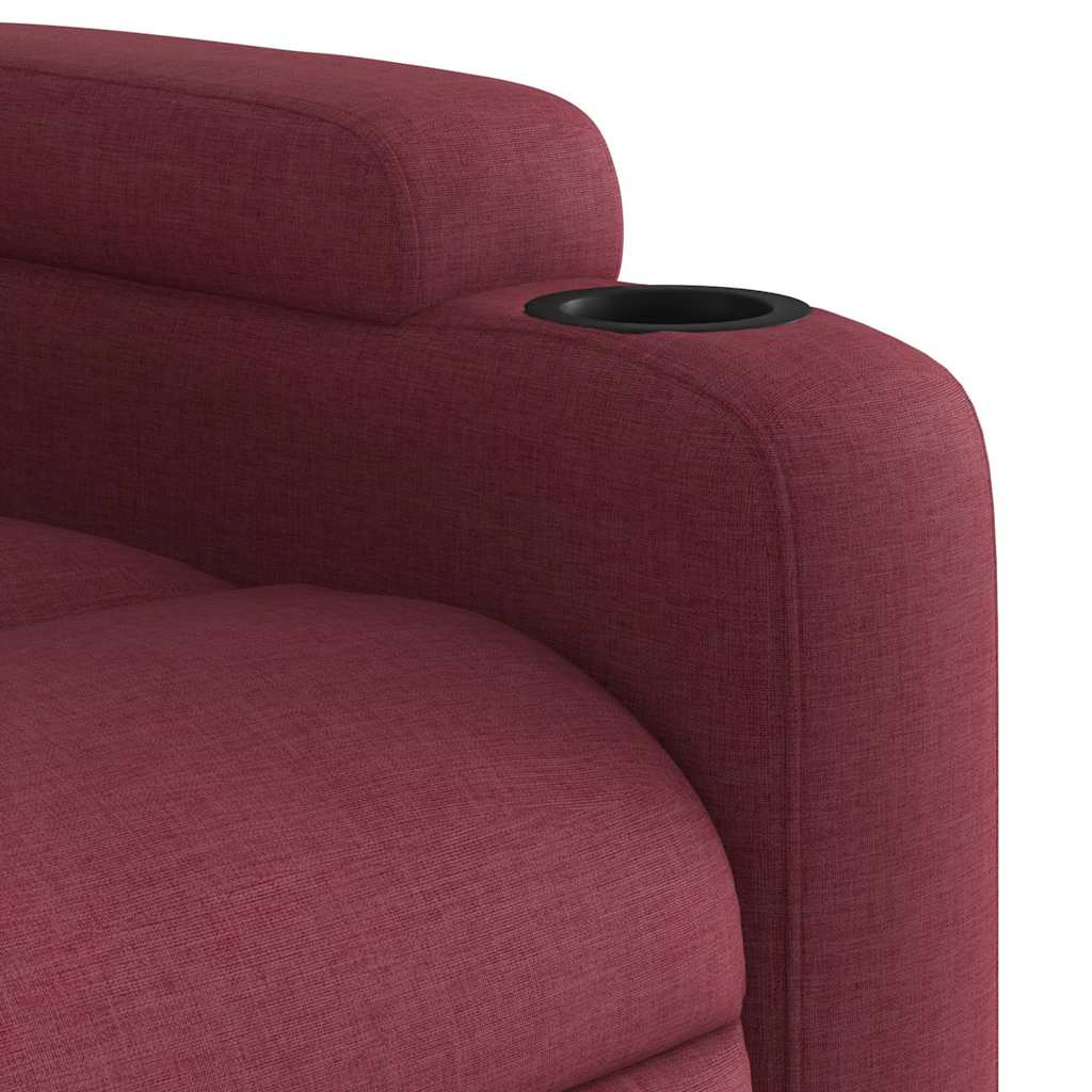 Massage Chair Burgundy Fabric