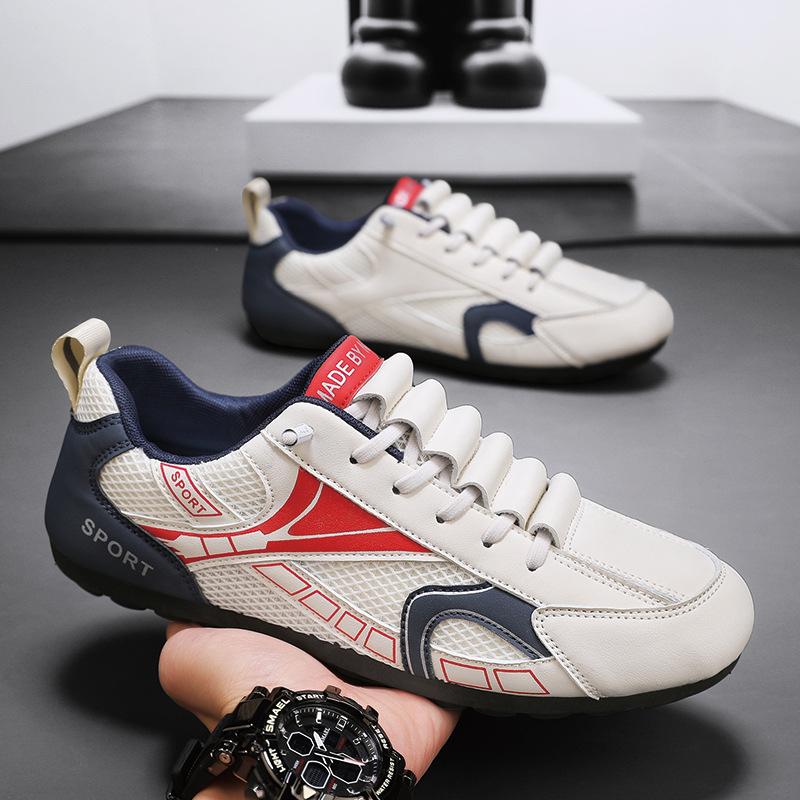 Men's shoes 2025 spring new mesh breathable soft sole one-pedal casual shoes men's wear-resistant sports Forrest Gump tide shoes