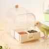 Small Bird Hanging Bath and Food Accessory for Birdcages, Cage Station for Companion Birds and Indoor Cage Use