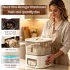 Grain Storage Container with Measuring Cup Dispenser Airtight Food Storage Bin for Rice Beans Cereal and Dry Goods Kitchen Organizer