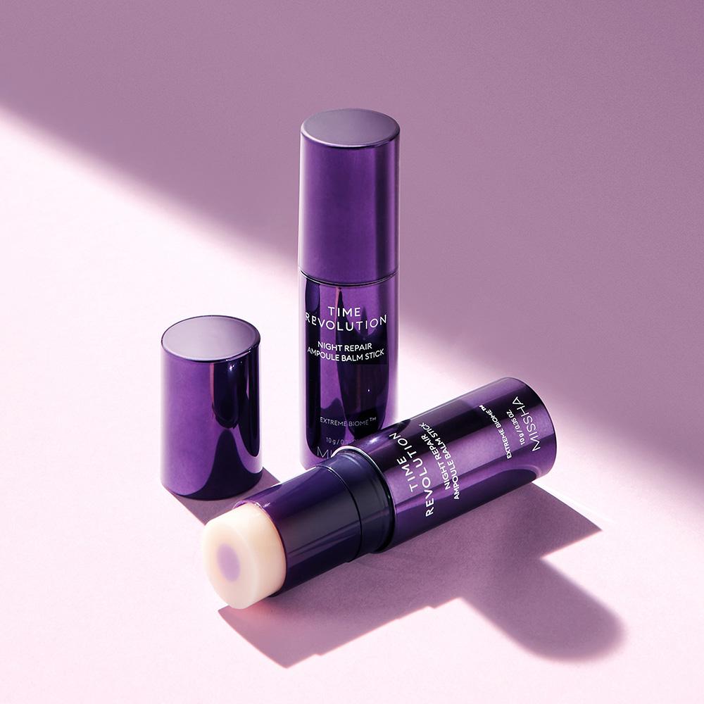 Missha Time Revolution Night Repair Ampoule Balm Stick – Wrinkle-Targeted Probiotic Multi Balm, Korean