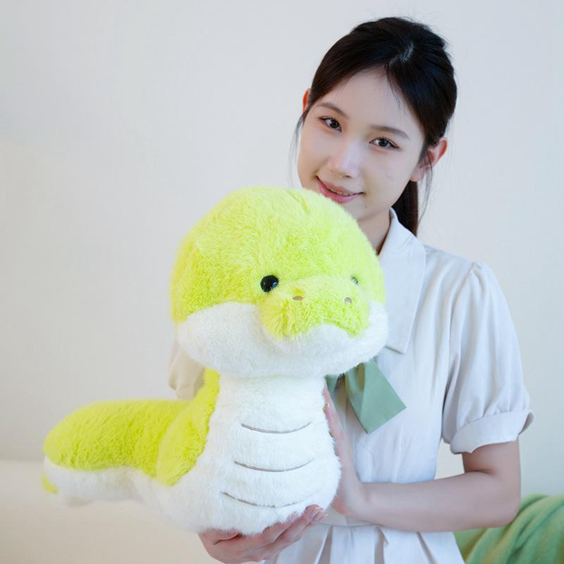 Green Snake Doll Plush Toy Zodiac Snake Doll Year of the Snake Mascot Children Soothing Doll