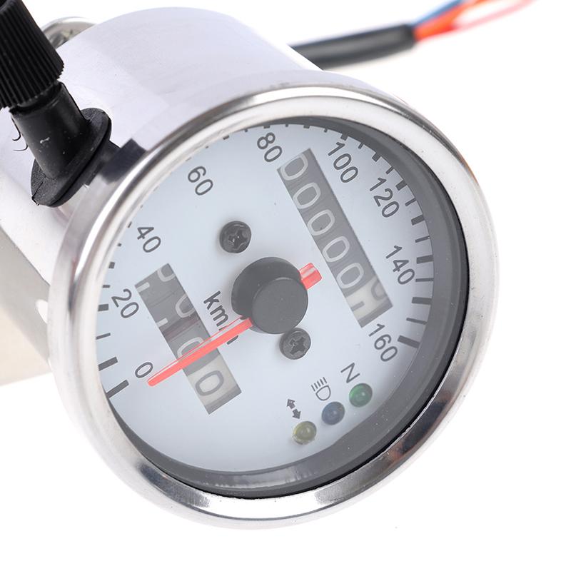 Univerzální motocyklový dvojitý tachometr počítadlo kilometrů 12V motocykl s LED indikátorem