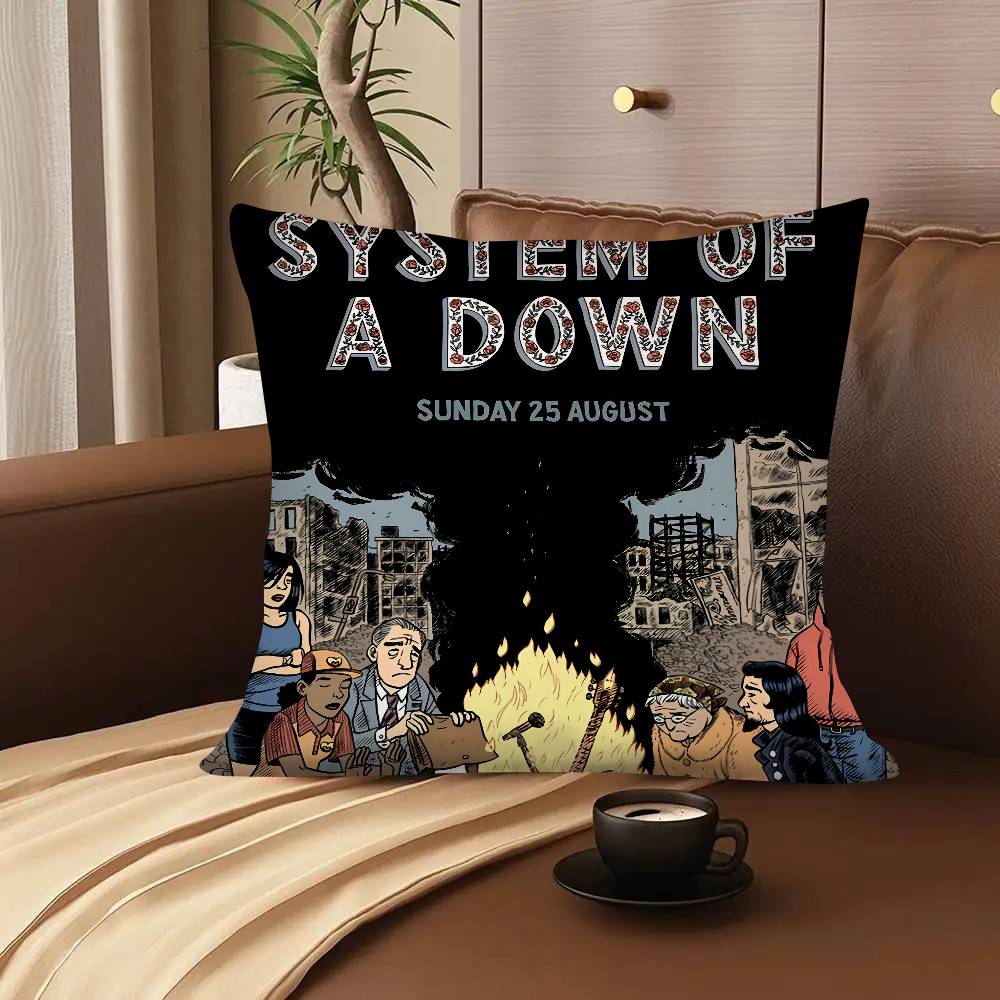 S-System Of A D-Down Band Pillow Case Square Pillow Bedroom Sofa Leisure Comfort Cushion Car Living Room Home Decoration