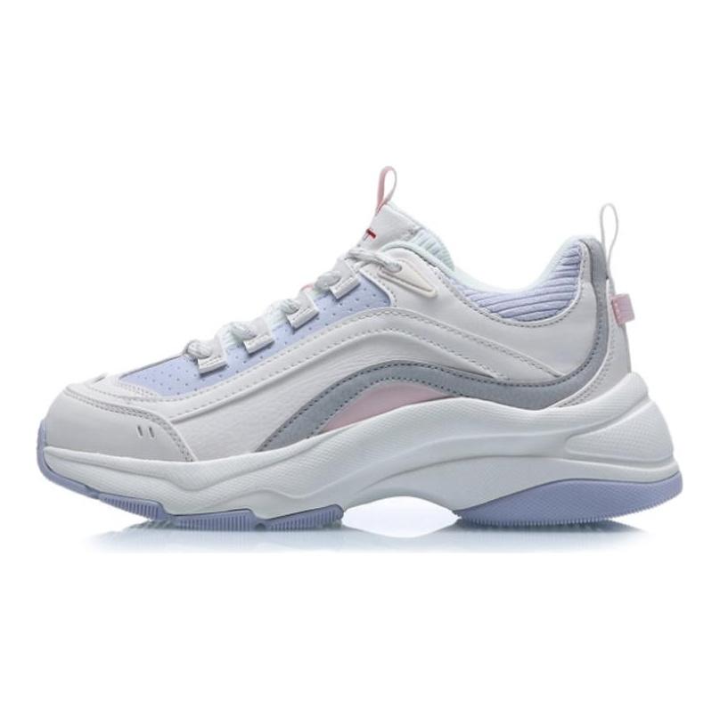 Li Ning Chunky Sneakers Women's Low top White/Blue/Pink AGCQ494-2