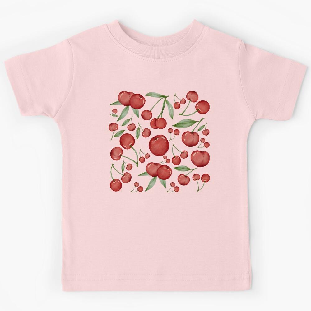 Cherries - Cherry Pattern Kids T-Shirt 120