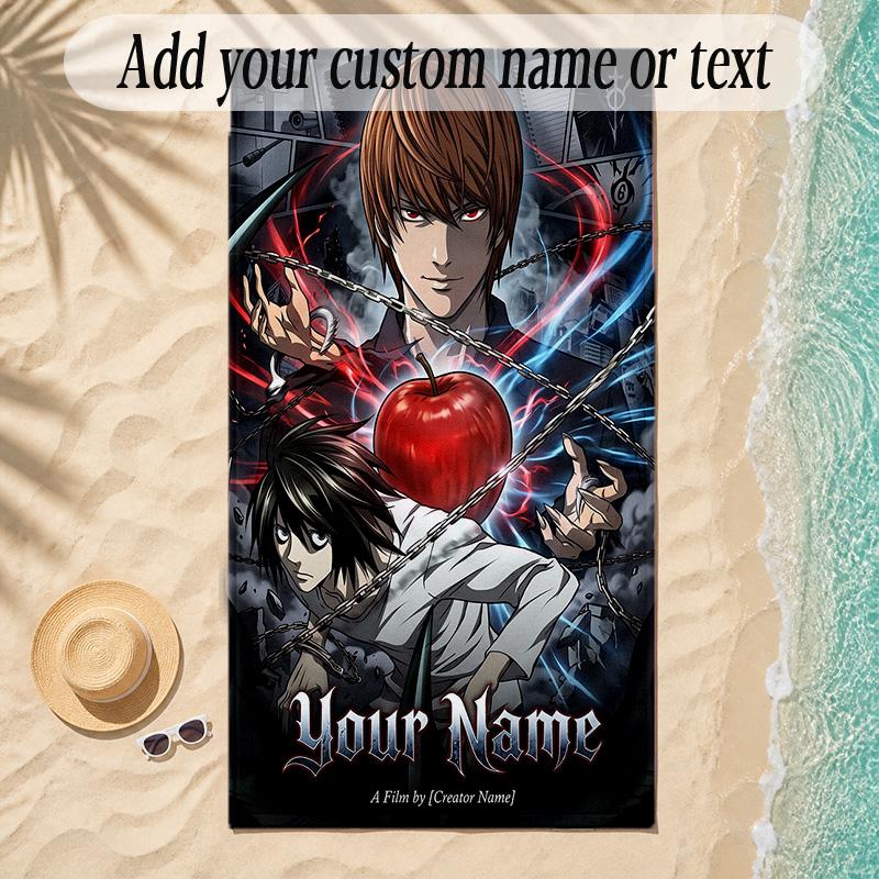 Beach TowelDeath Note Custom Name Text Personalized Soft Towel for Beach Pool Indoor Home Decor Gift